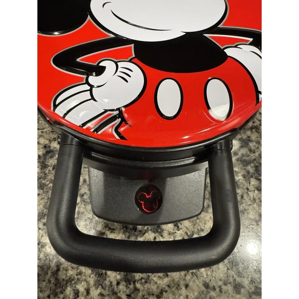 Disney Mickey Mouse 7.5 Inch Waffle/Pancake Maker (Tested-works) Light Indicated